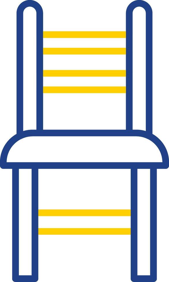 Dining Chair Line Two Colour Icon Design vector