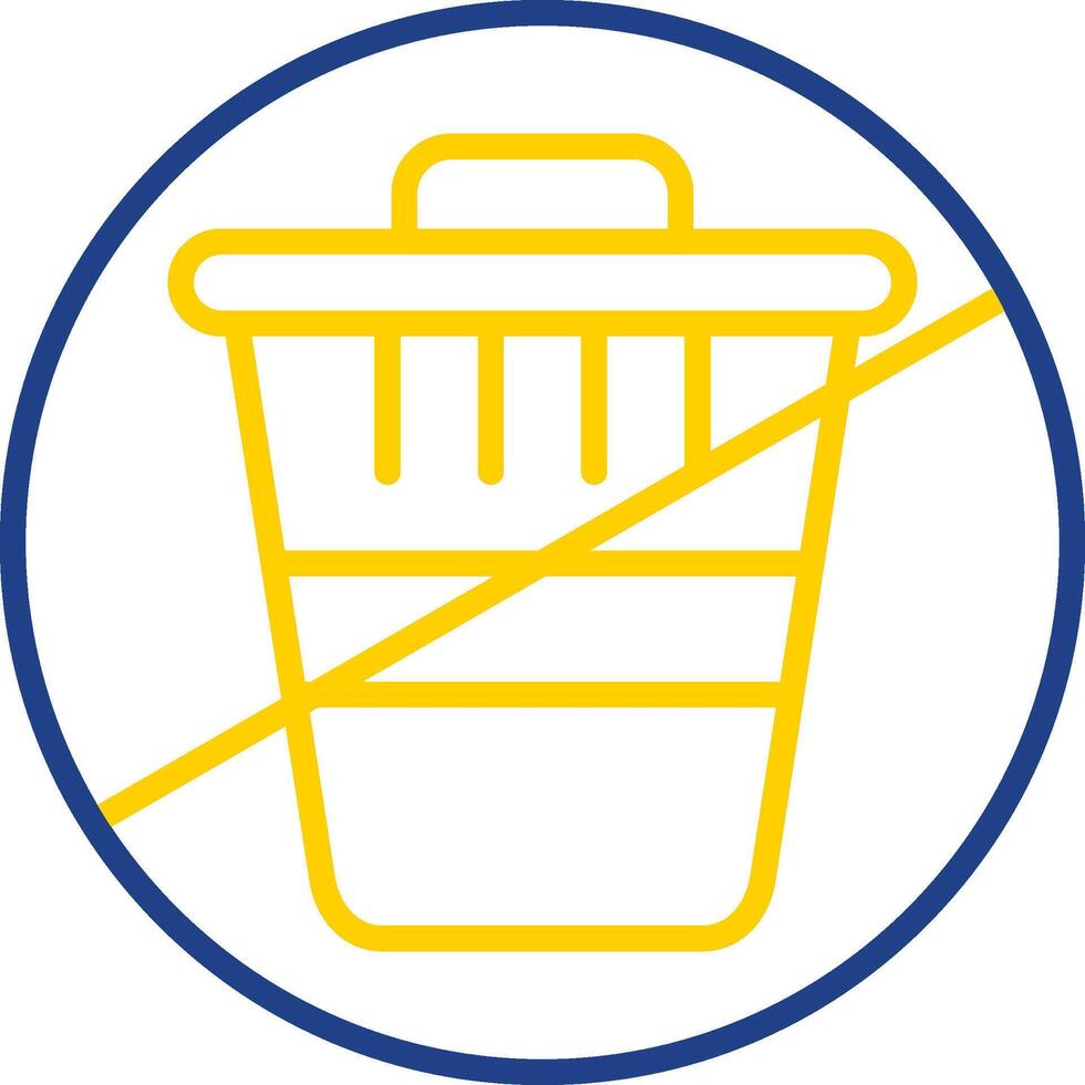 Zero Waste Line Two Colour Icon Design vector