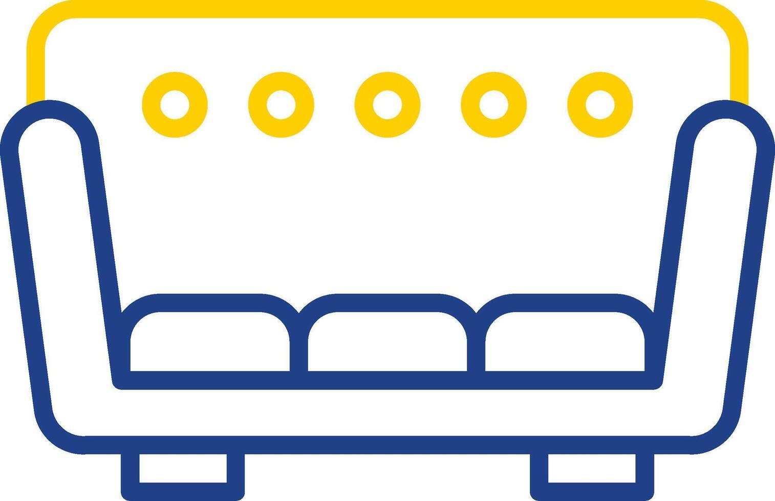 Sofa Line Two Colour Icon Design vector