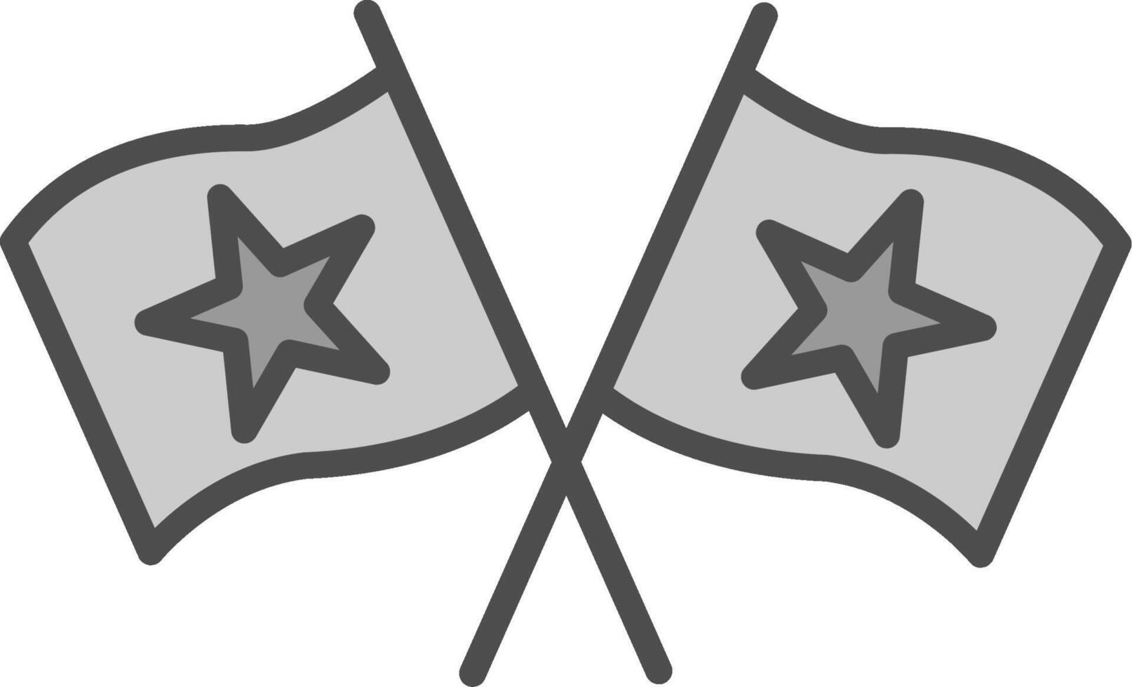 Flags Line Filled Greyscale Icon Design vector