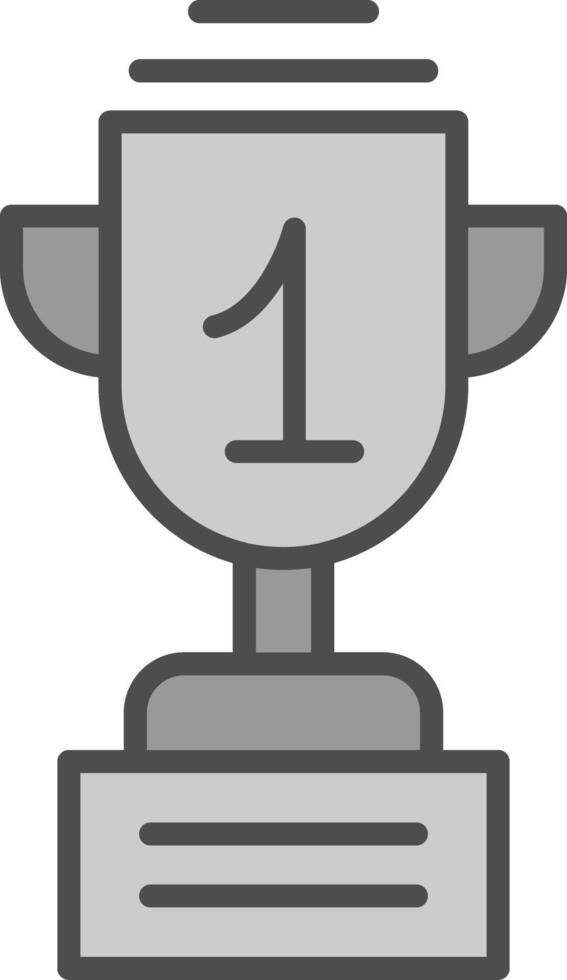 Trophy Line Filled Greyscale Icon Design vector