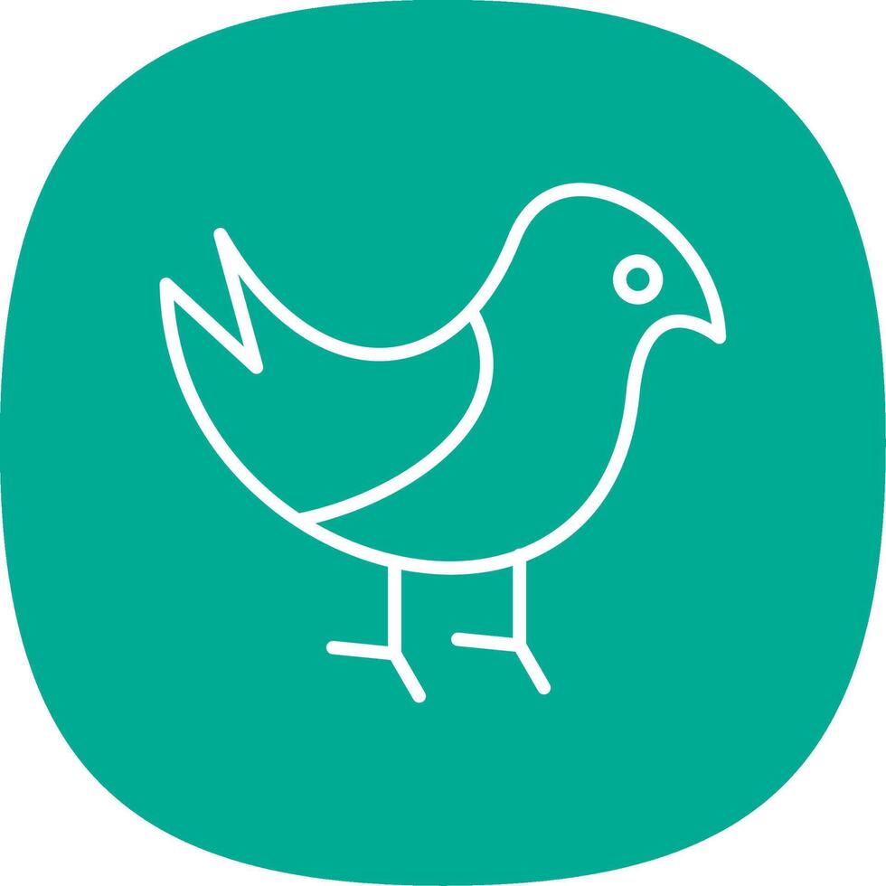 Bird Line Curve Icon Design vector