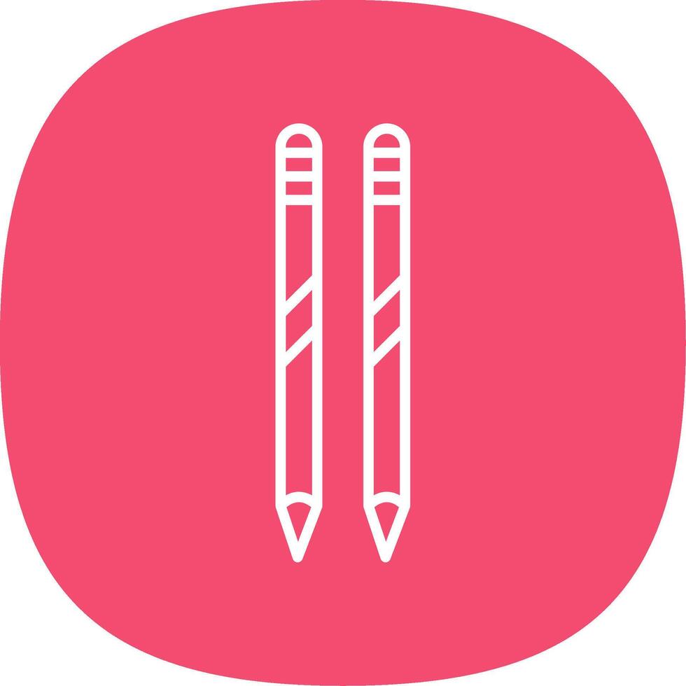 EyeLine Curve Multi Circler Pencils Line Curve Icon Design vector