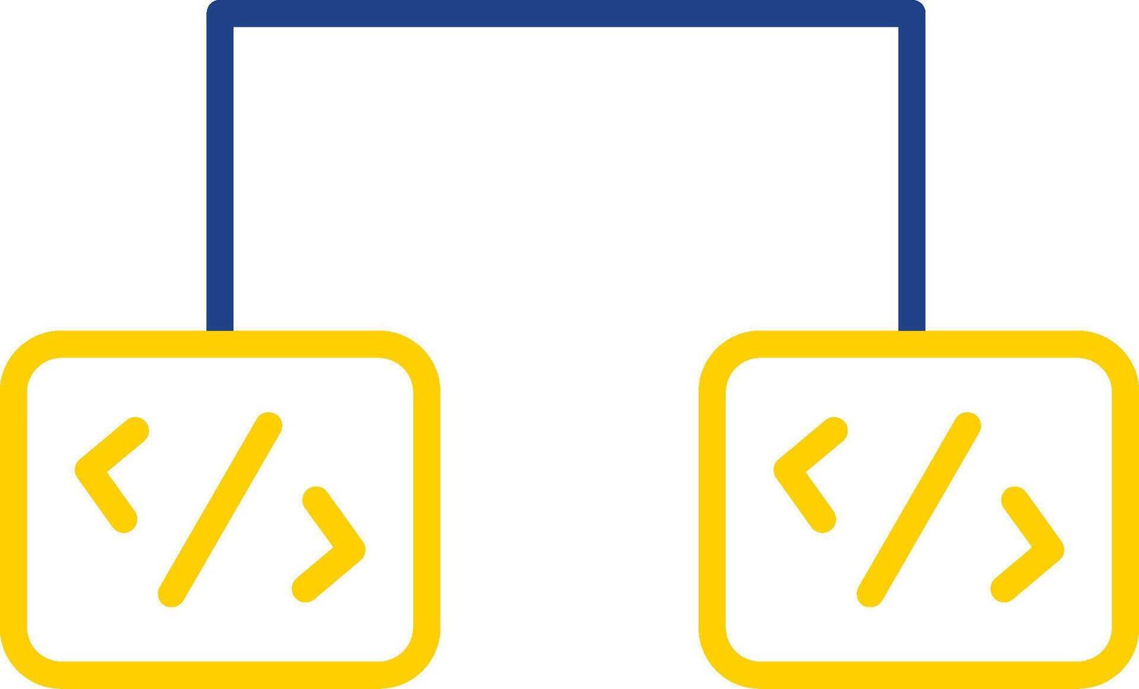Software Development Line Two Colour Icon Design vector
