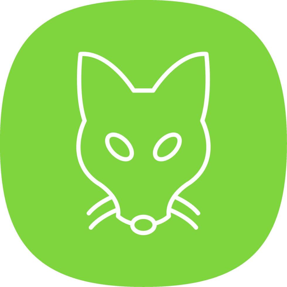 Fox Line Curve Icon Design vector