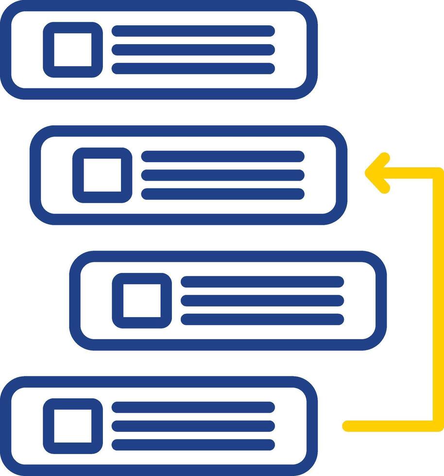 Backlog Line Two Colour Icon Design vector