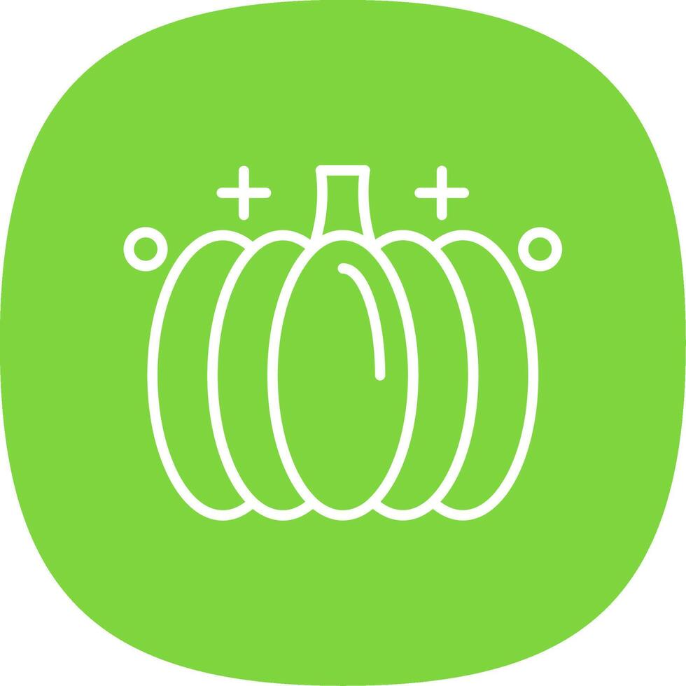Pumpkin Line Curve Icon Design vector