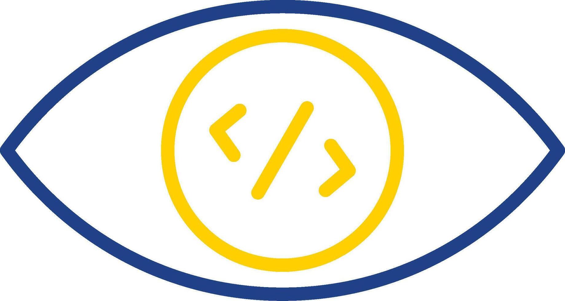 Vision Line Two Colour Icon Design vector