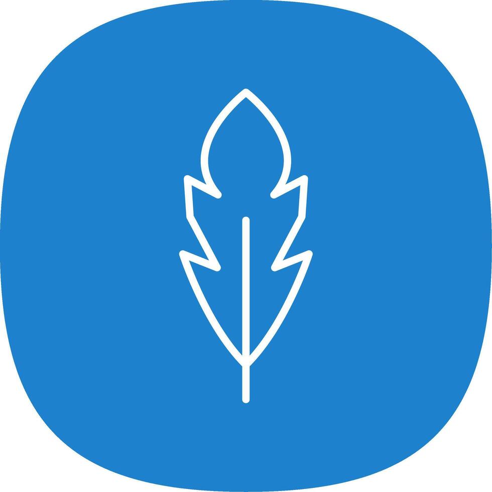Feather Line Curve Icon Design vector