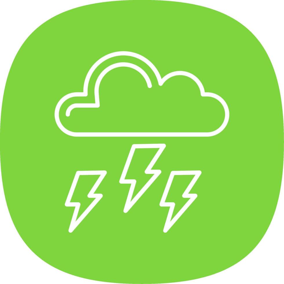 Lightning Line Curve Icon Design vector