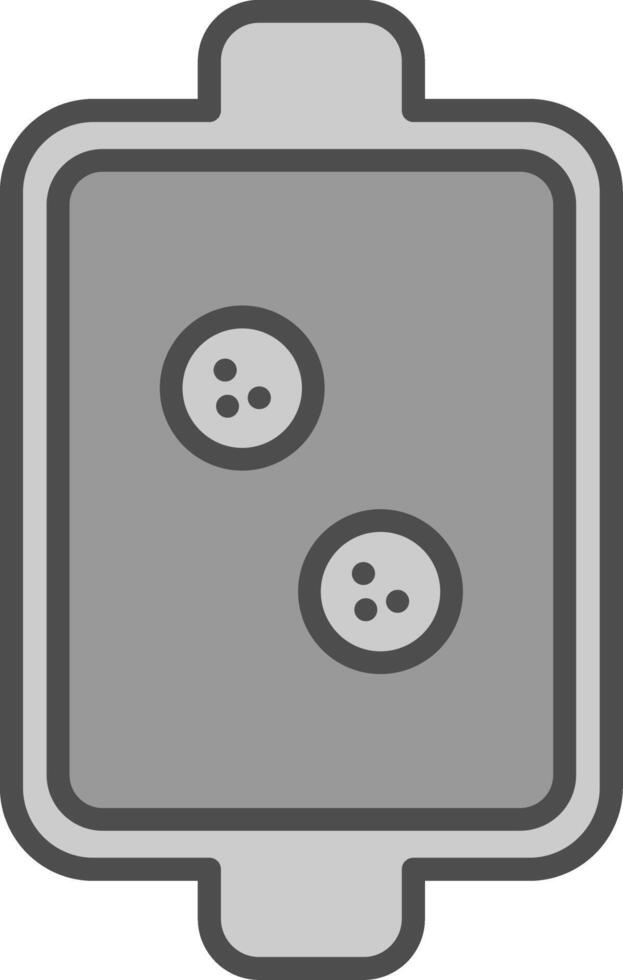 Dish Line Filled Greyscale Icon Design vector