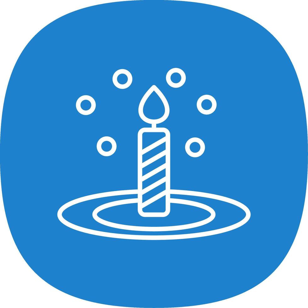 Bunsen Burner Line Curve Icon Design vector