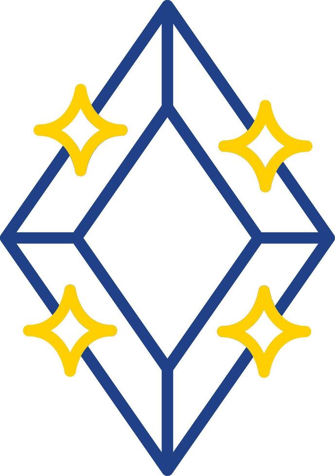 Diamond Line Two Colour Icon Design vector