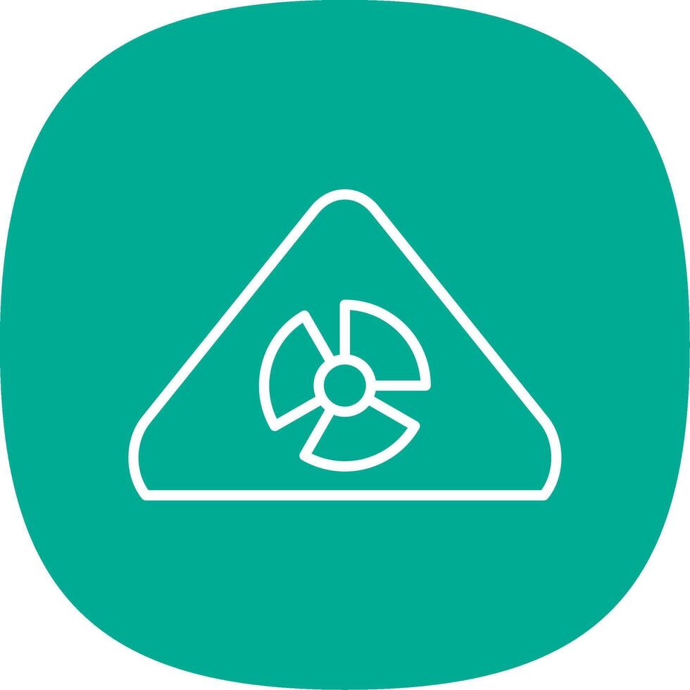 Radioactive Line Curve Icon Design vector