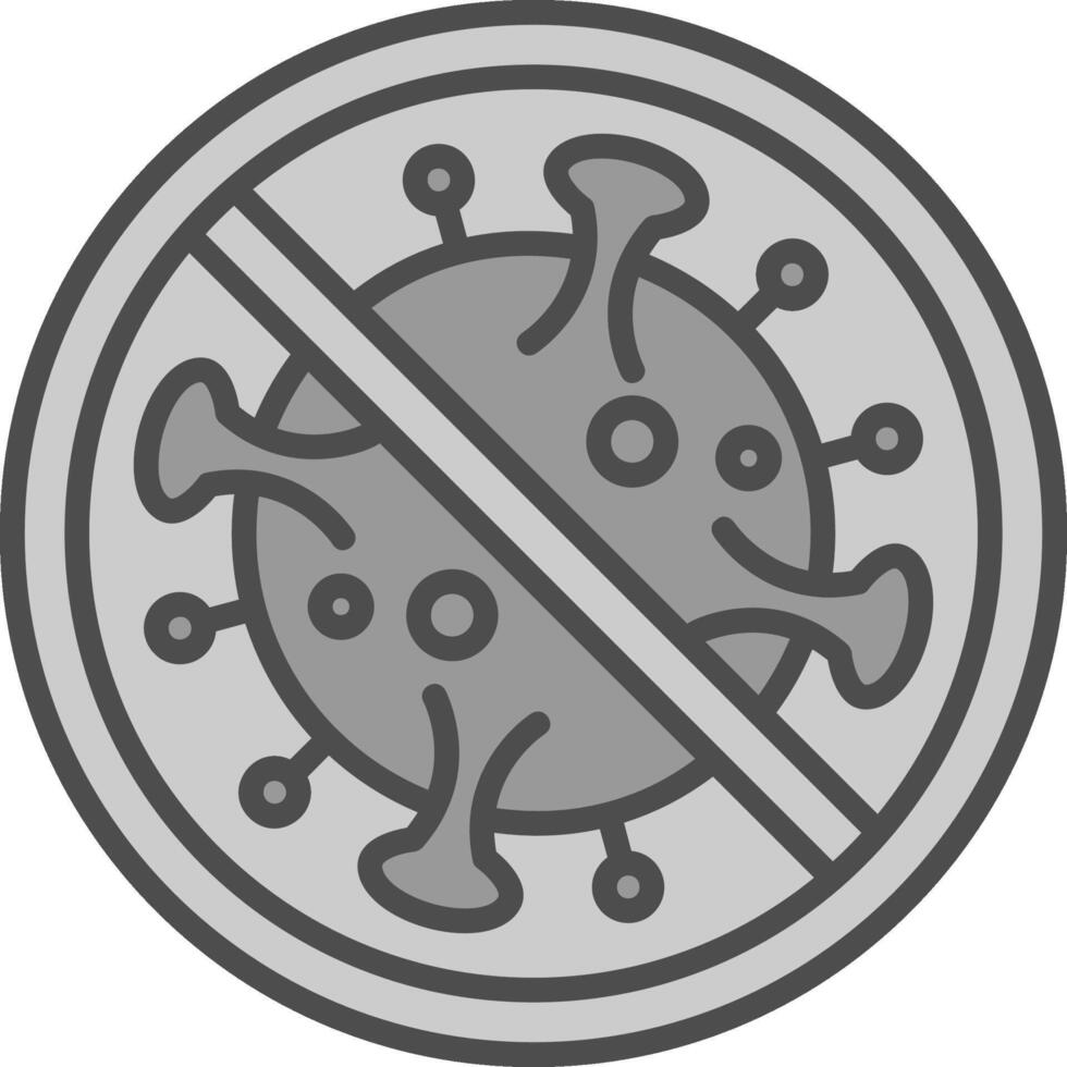 Prohibited Sign Line Filled Greyscale Icon Design vector