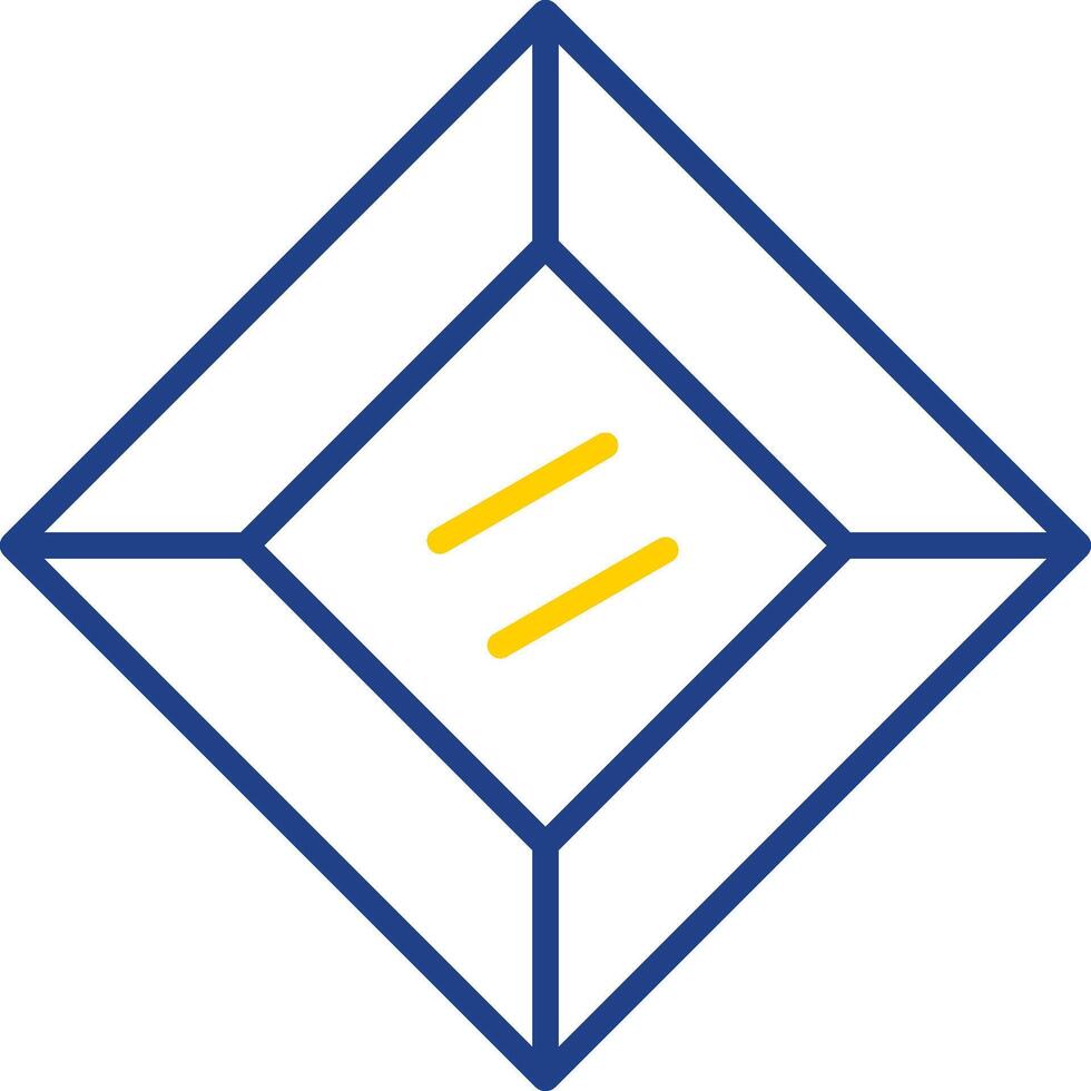 Gem Line Two Colour Icon Design vector