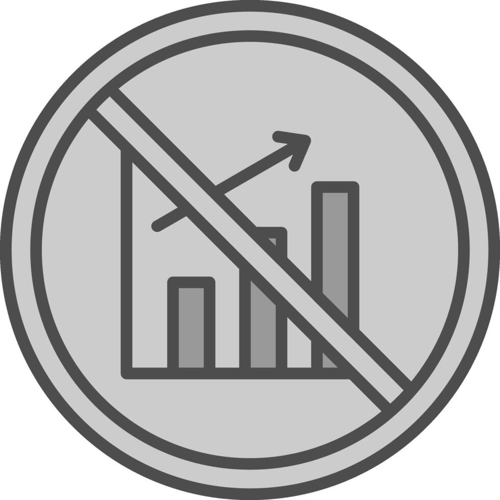 Prohibited Sign Line Filled Greyscale Icon Design vector