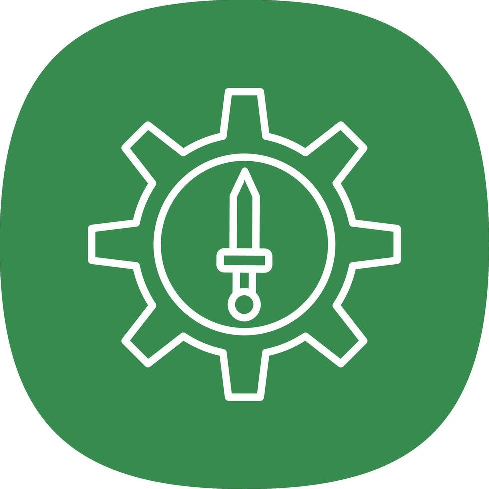 Attack Line Curve Icon Design vector