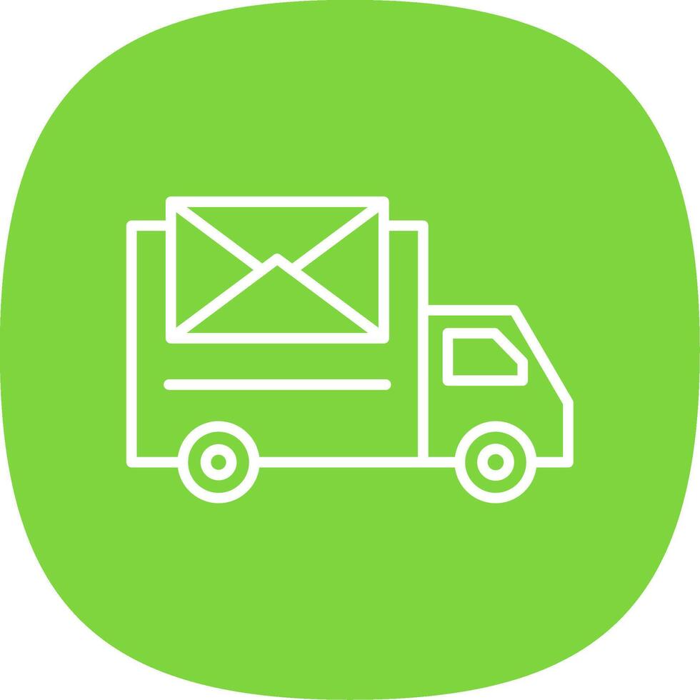 Postal Delivery Line Curve Icon Design vector