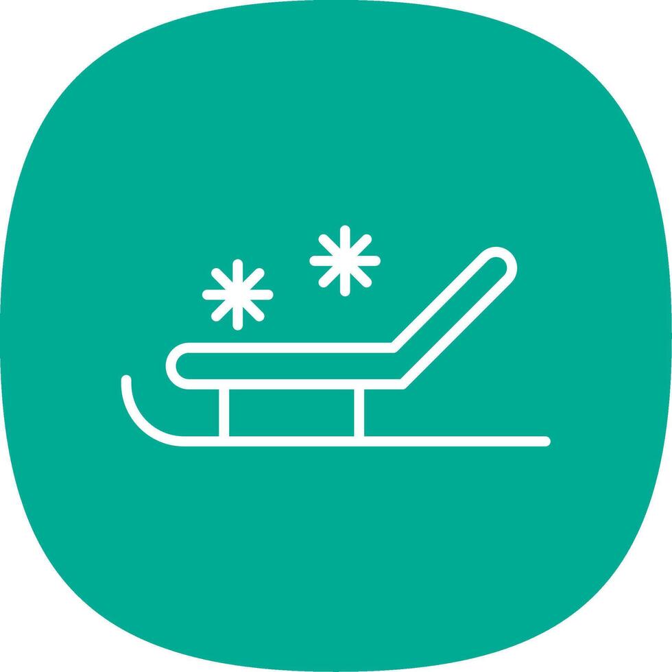 Sled Line Curve Icon Design vector
