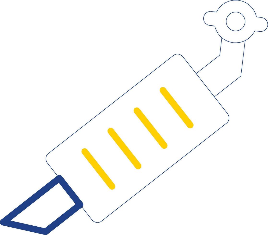 Exhaust Pipe Line Two Colour Icon Design vector
