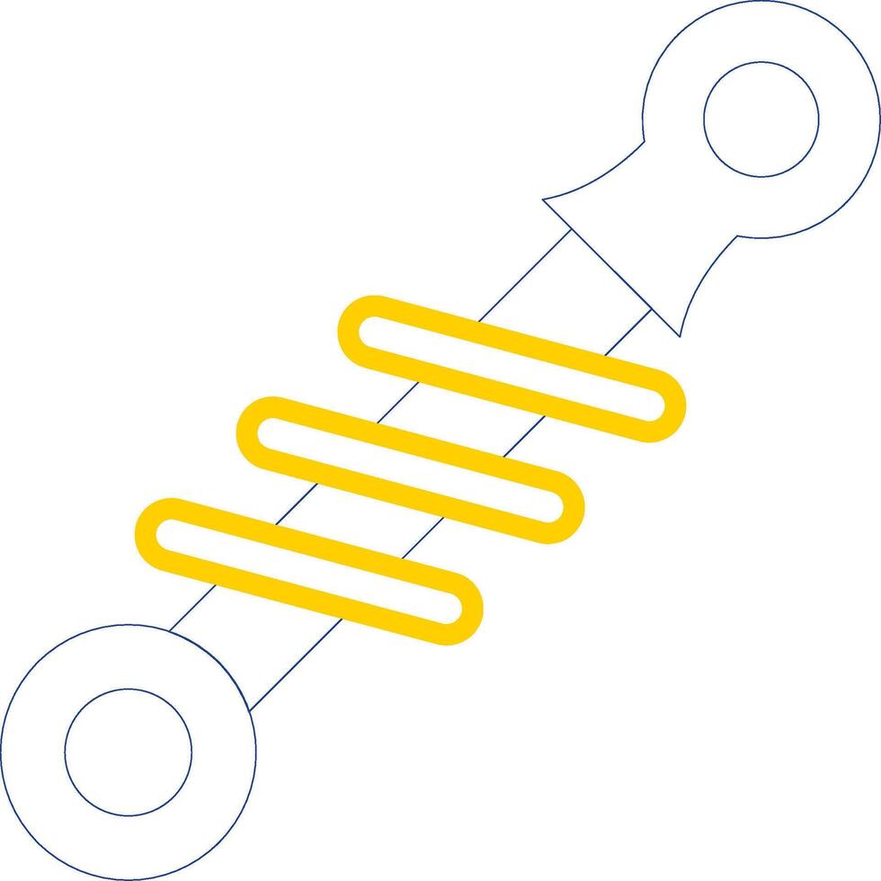 Shock Absorber Line Two Colour Icon Design vector