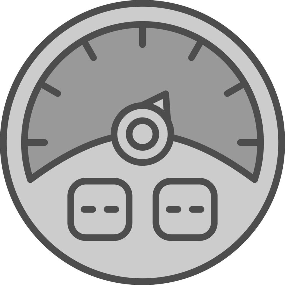 Gauge Line Filled Greyscale Icon Design vector