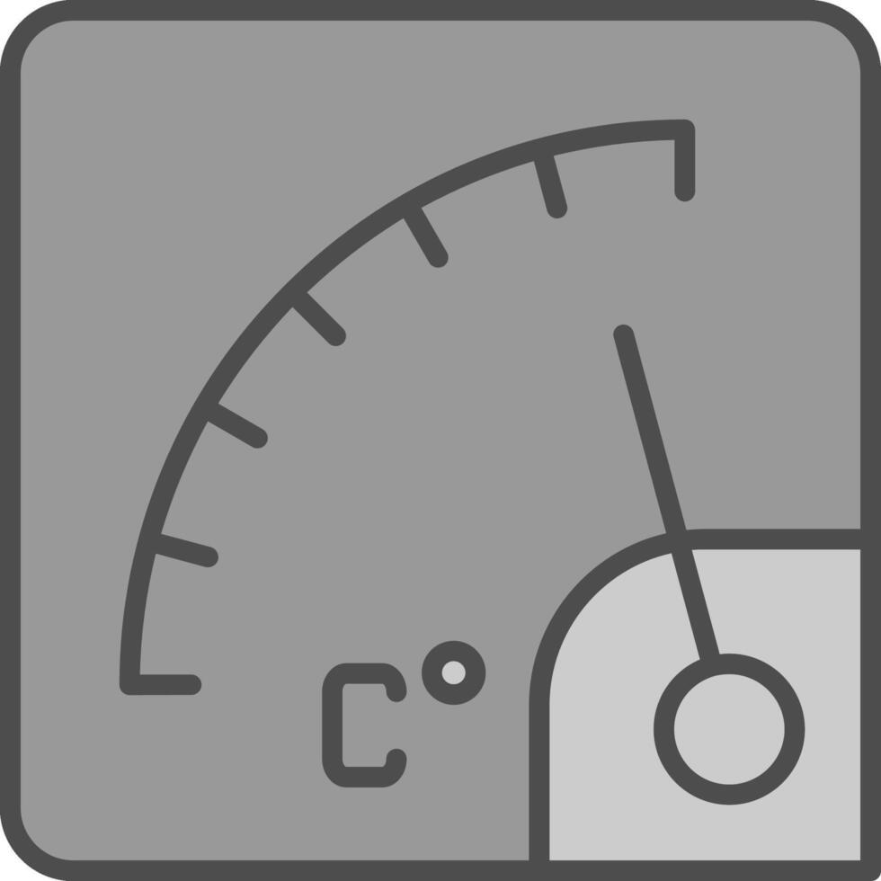 Gauge Line Filled Greyscale Icon Design vector