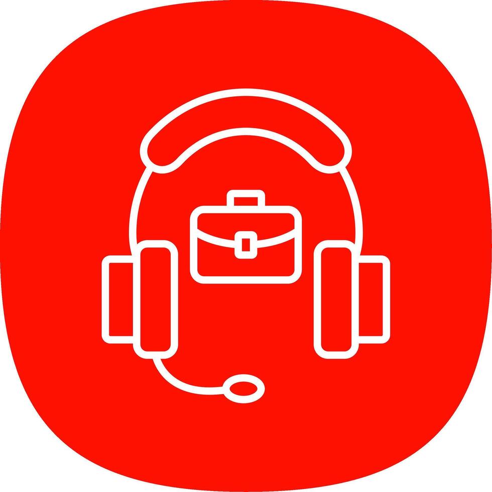 Support Line Curve Icon Design vector