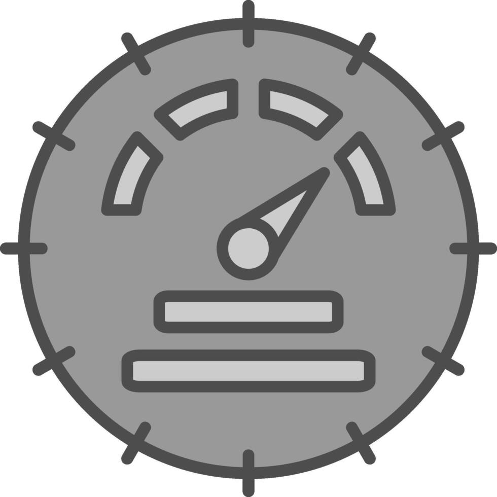 Dial Line Filled Greyscale Icon Design vector