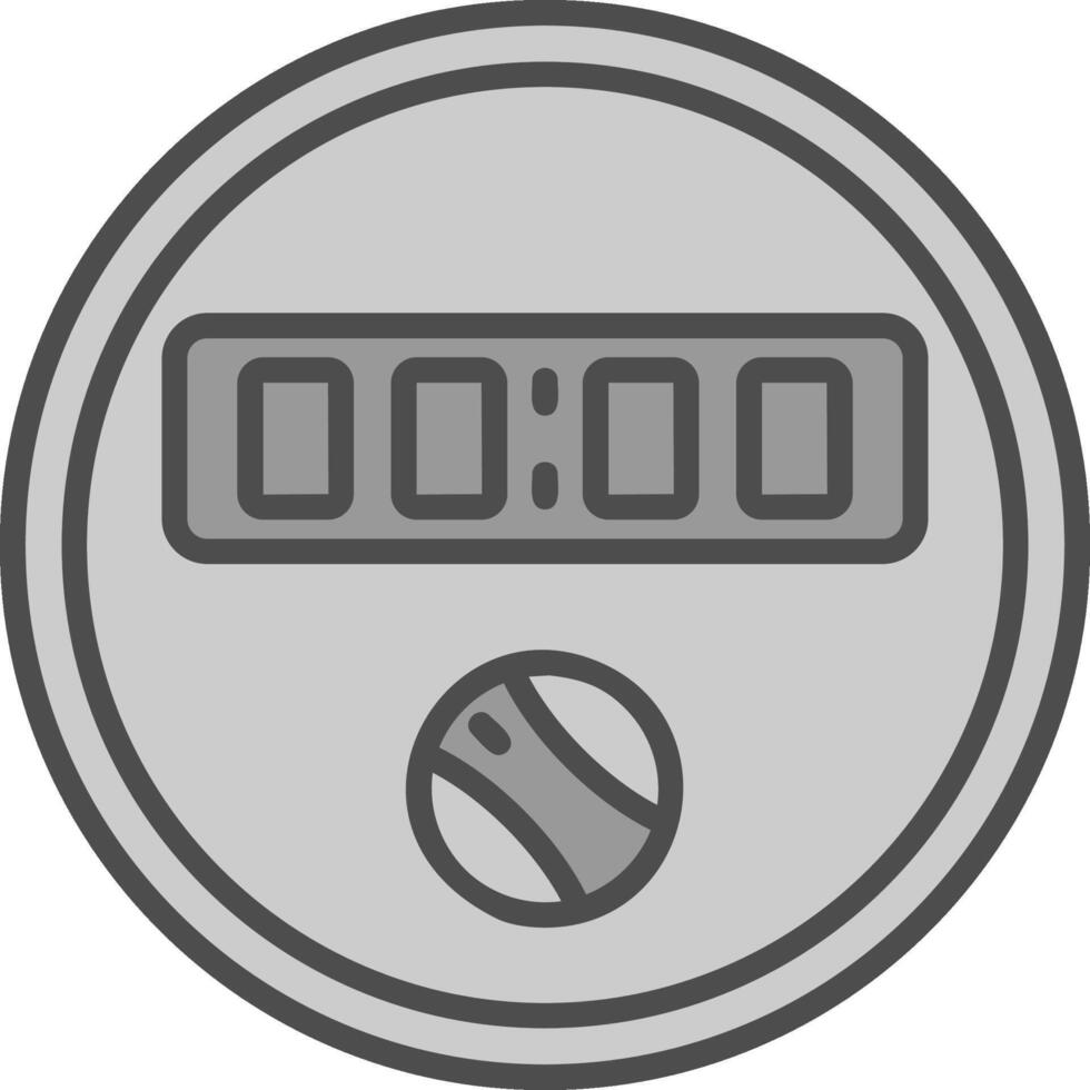 Dial Line Filled Greyscale Icon Design vector