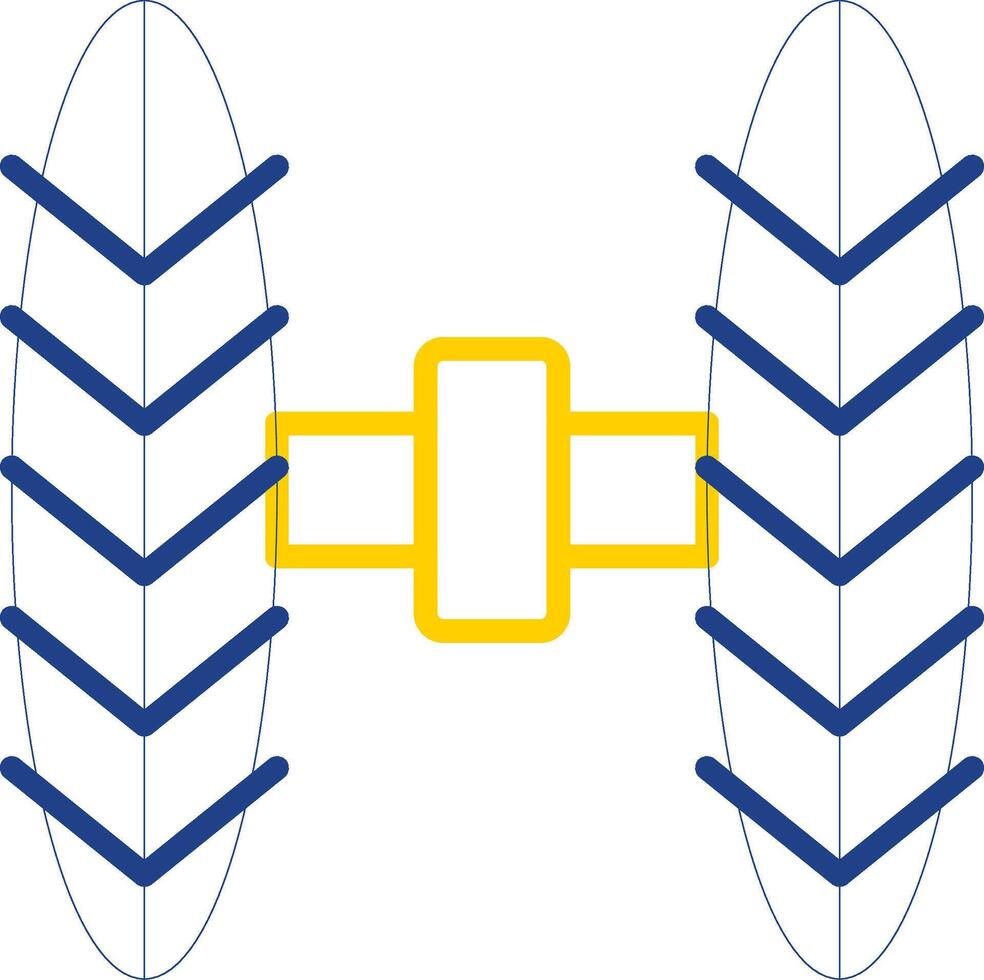 Wheel Alignment Line Two Colour Icon Design vector