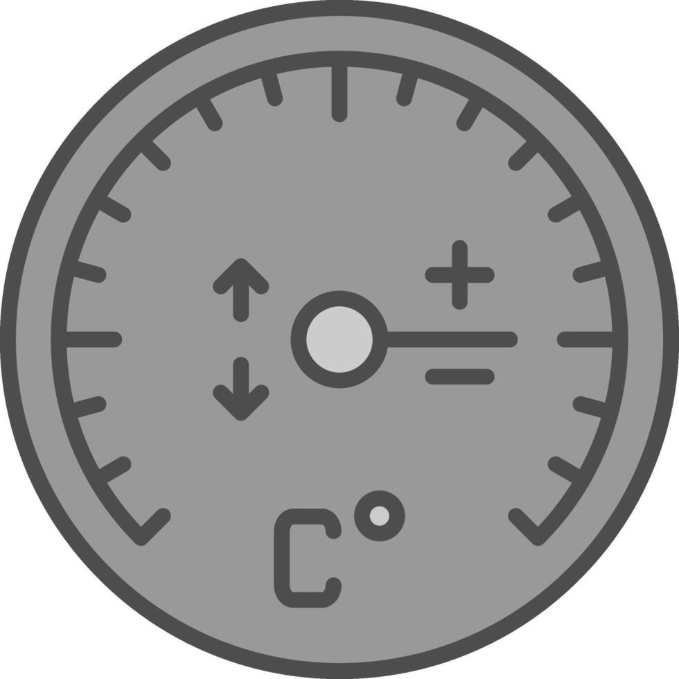 Gauge Line Filled Greyscale Icon Design vector