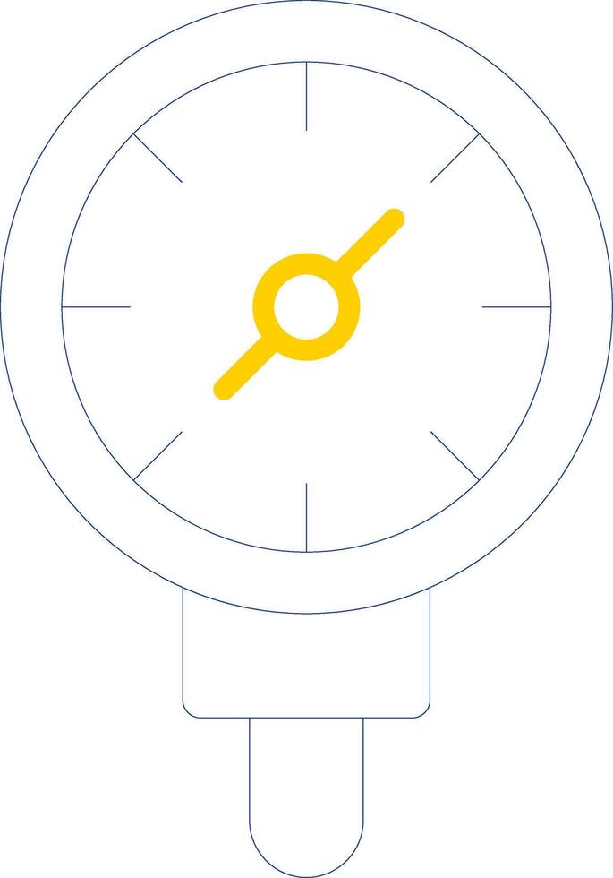 Pressure Gauge Line Two Colour Icon Design vector