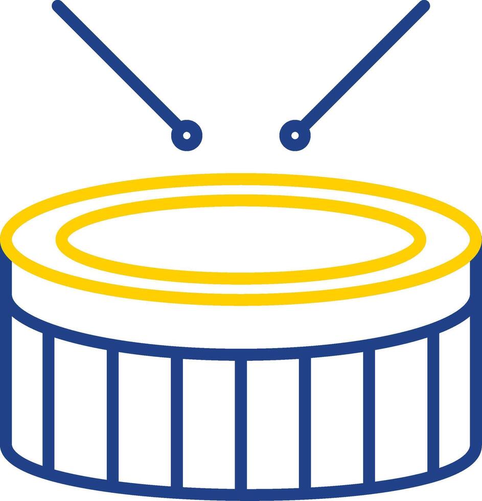 Snare Drum Line Two Colour Icon Design vector