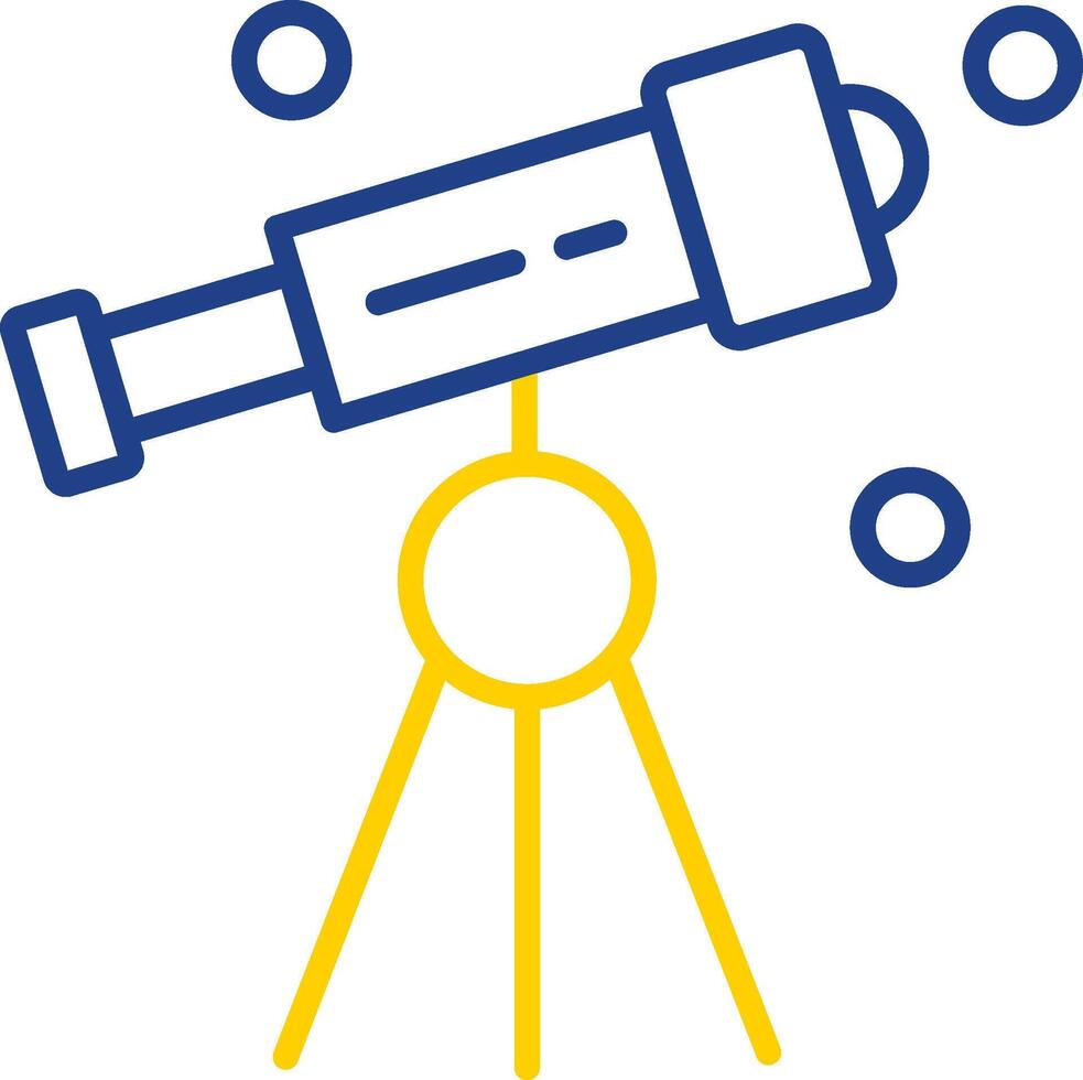 Telescope Line Two Colour Icon Design vector