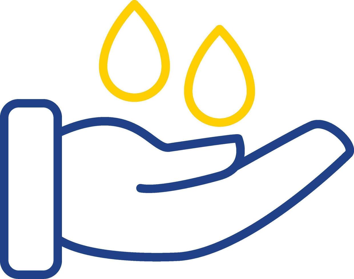 Save Water Line Two Colour Icon Design vector