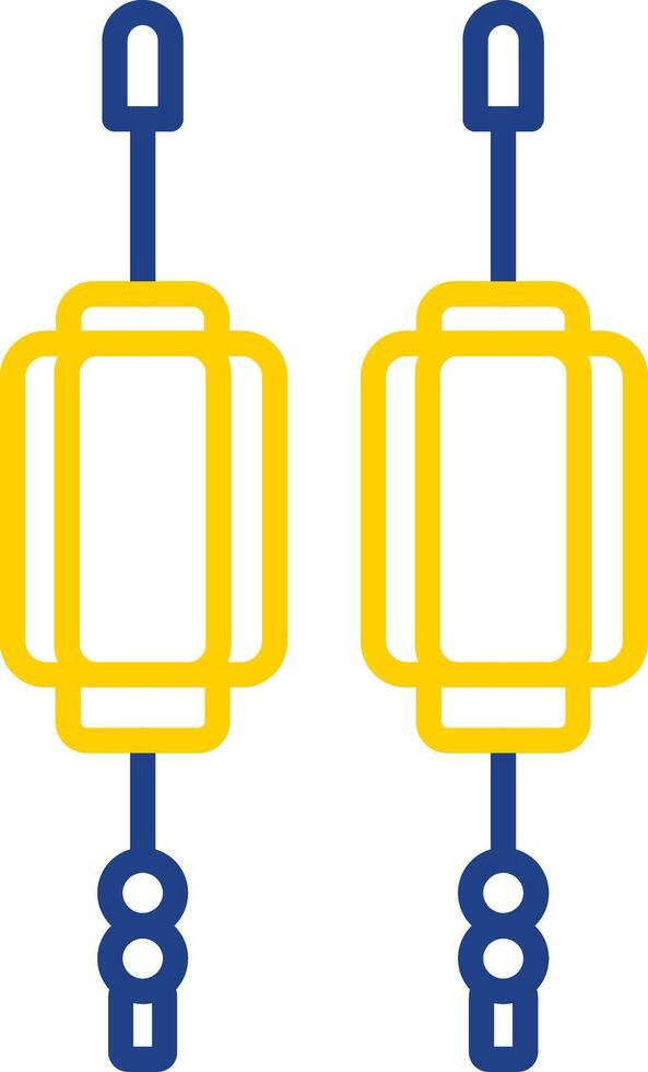 Lantern Line Two Colour Icon Design vector