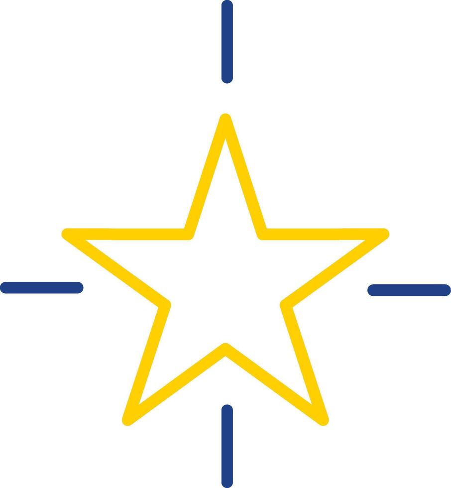 Star Line Two Colour Icon Design vector