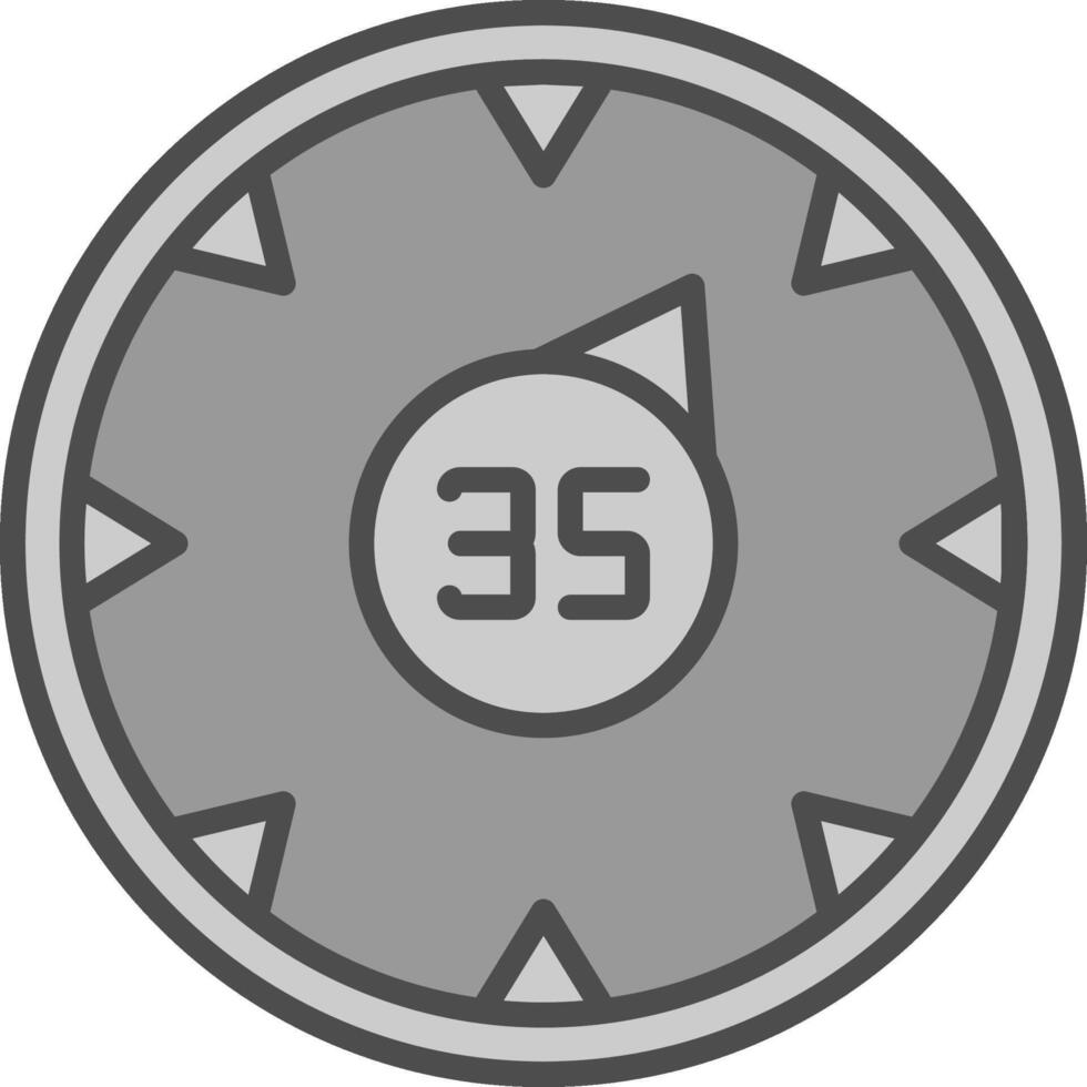 Gauge Line Filled Greyscale Icon Design vector