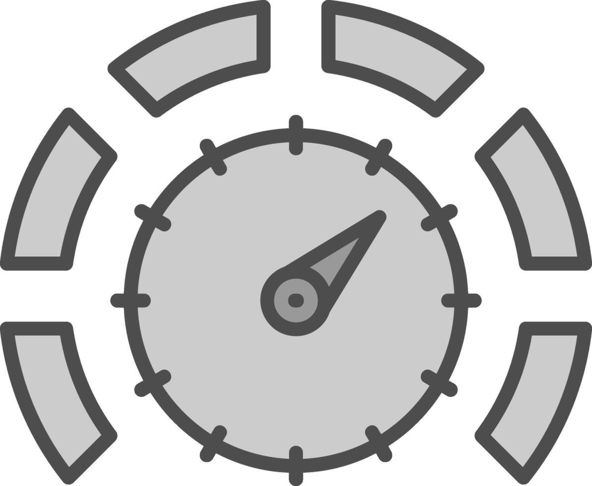 Thermostat Line Filled Greyscale Icon Design vector