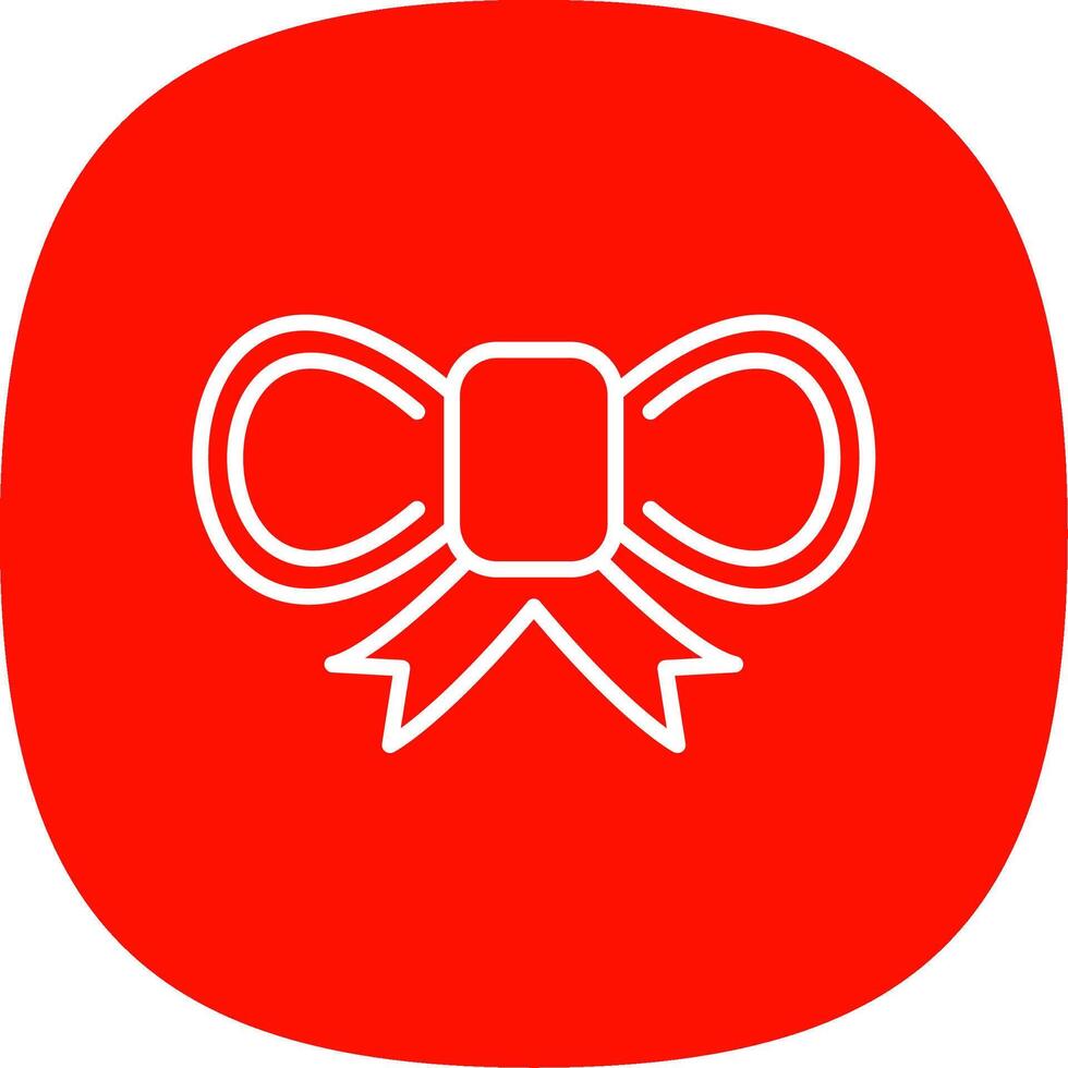Bow Line Curve Icon Design vector