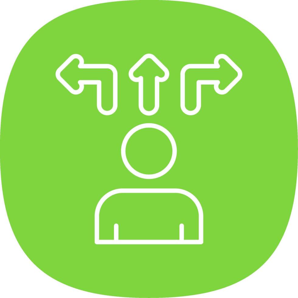 Decision Making Line Curve Icon Design vector