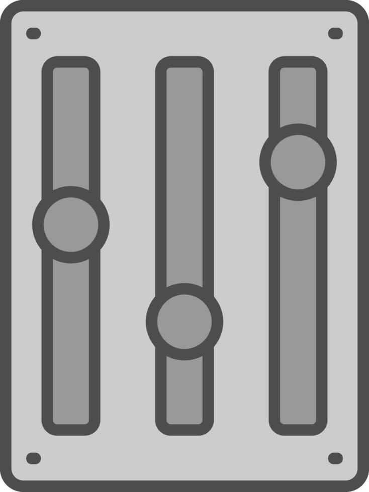 Music Adjust Line Filled Greyscale Icon Design vector