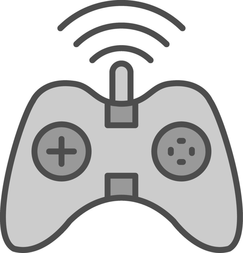 Gaming Line Filled Greyscale Icon Design vector