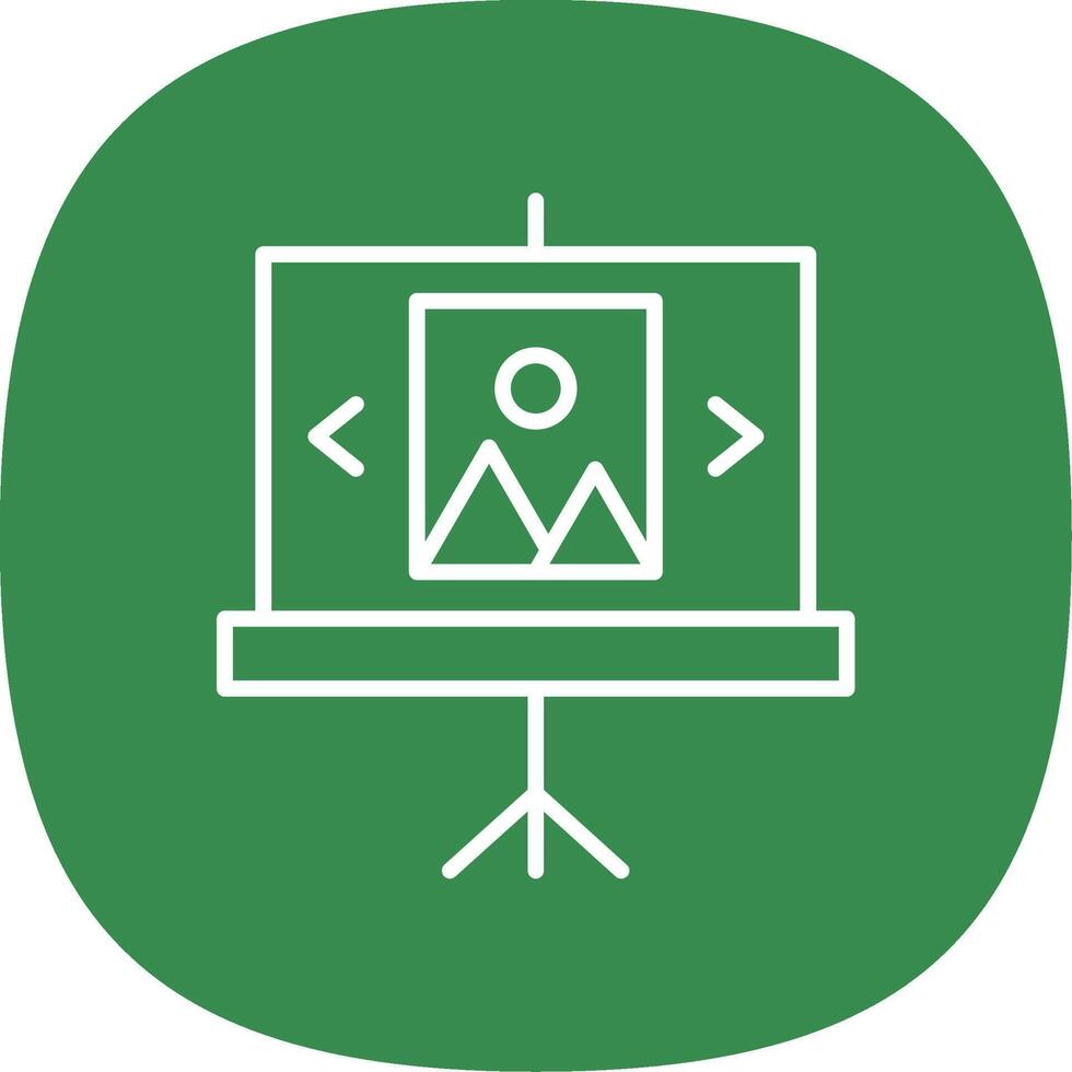 Slideshow Line Curve Icon Design vector