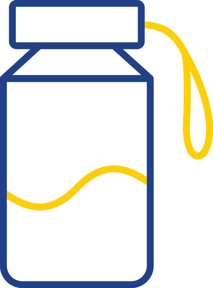 Water Bottle Line Two Colour Icon Design vector