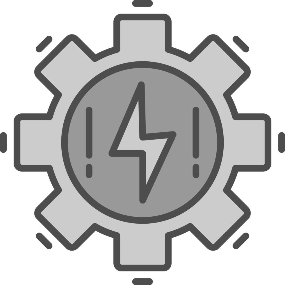 Electrical Line Filled Greyscale Icon Design vector