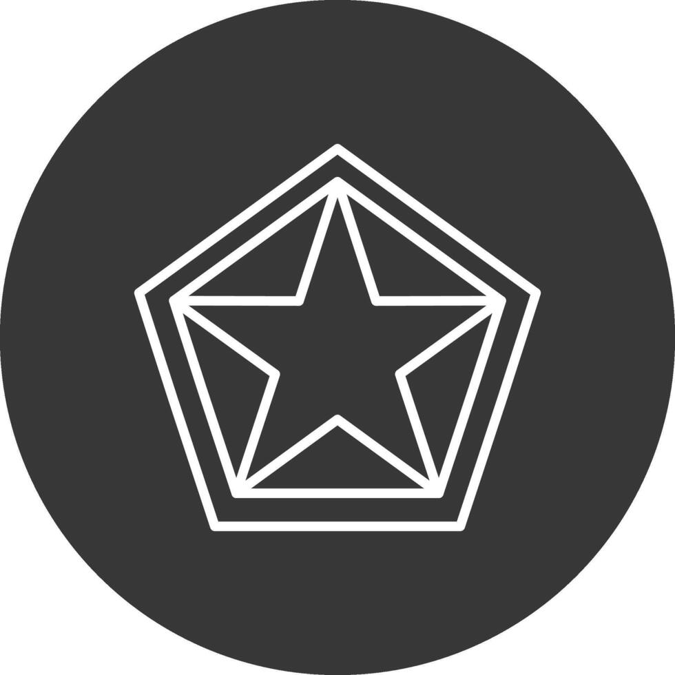 Star Pentagon Line Inverted Icon Design vector