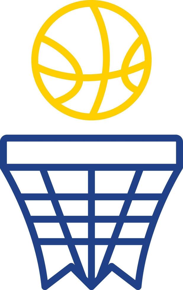 Basketball Line Two Colour Icon Design vector